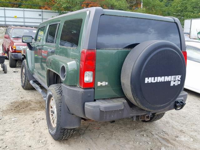 5GTDN136568151654 - 2006 HUMMER H3 GREEN photo 3