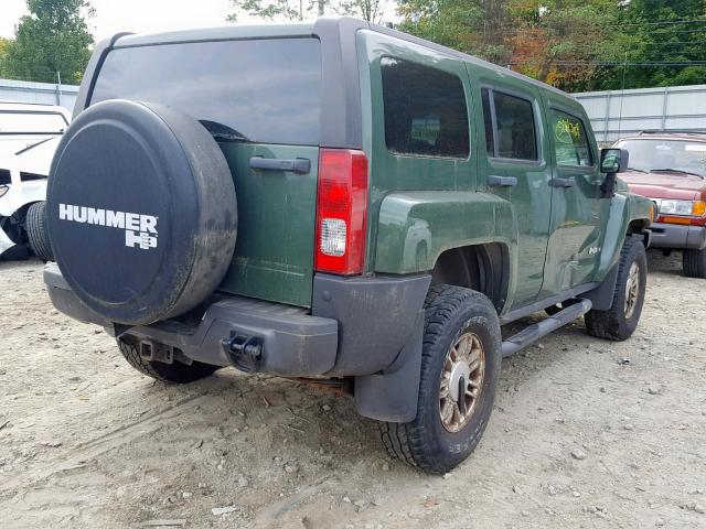 5GTDN136568151654 - 2006 HUMMER H3 GREEN photo 4