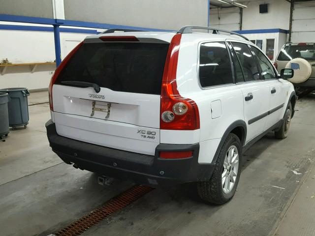 YV1CZ91H441054519 - 2004 VOLVO XC90 T6 WHITE photo 4