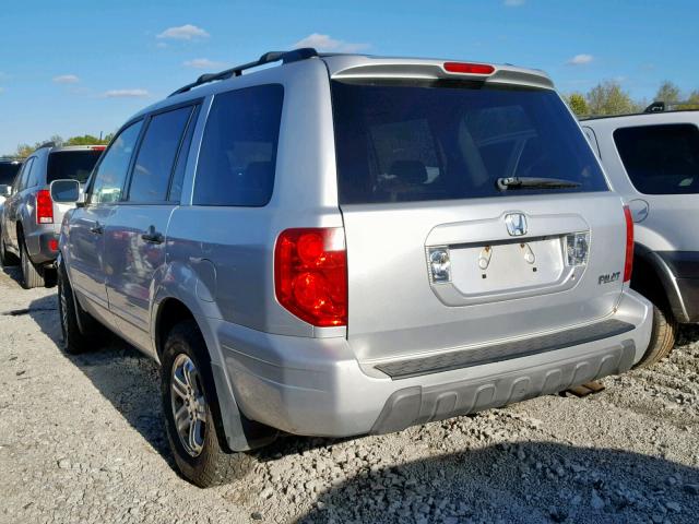 5FNYF18545B036354 - 2005 HONDA PILOT EXL SILVER photo 3