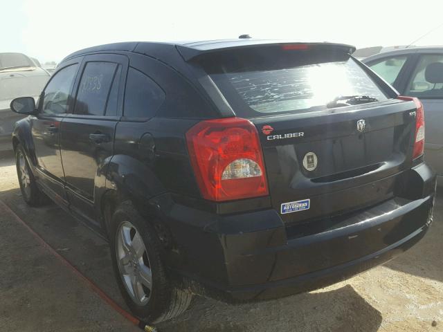 1B3HB48B77D337943 - 2007 DODGE CALIBER SX BLACK photo 3