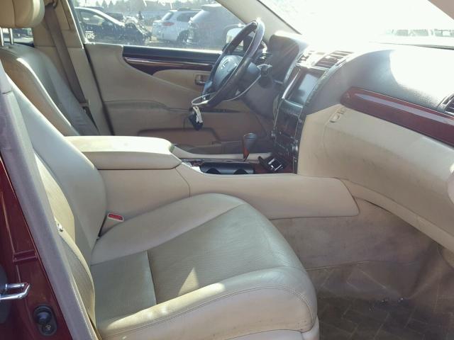 JTHGL46F685025796 - 2008 LEXUS LS 460L RED photo 5