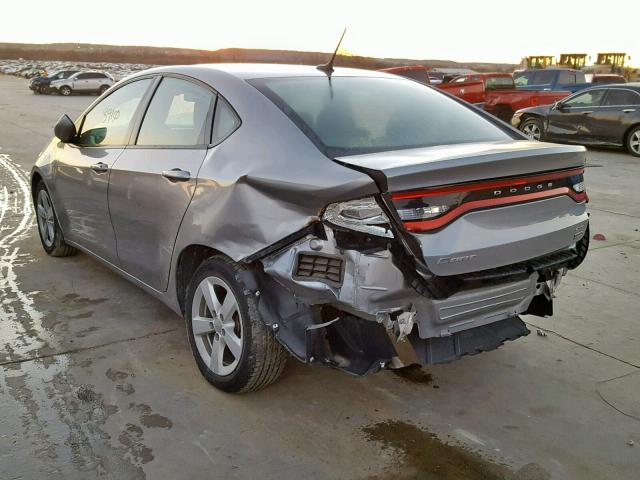 1C3CDFBA7GD694395 - 2016 DODGE DART SXT SILVER photo 3