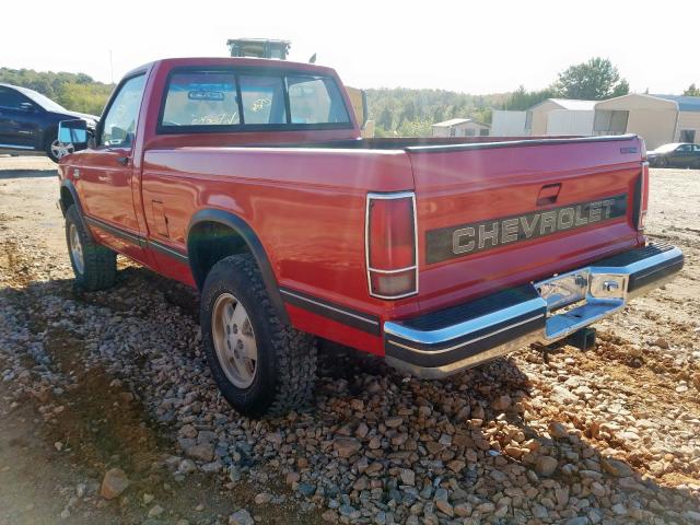 1GCCS14R6P8193353 - 1993 CHEVROLET S TRUCK S1 RED photo 3