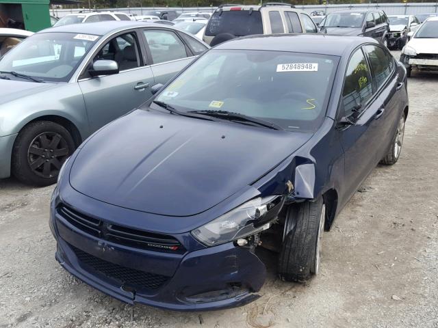 1C3CDFBA2DD301432 - 2013 DODGE DART SXT BLUE photo 2