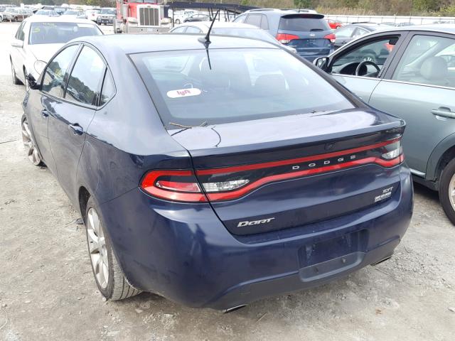 1C3CDFBA2DD301432 - 2013 DODGE DART SXT BLUE photo 3