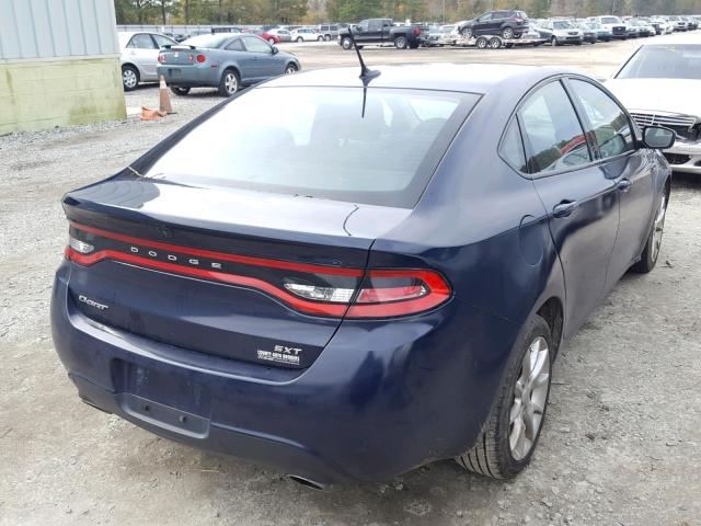 1C3CDFBA2DD301432 - 2013 DODGE DART SXT BLUE photo 4