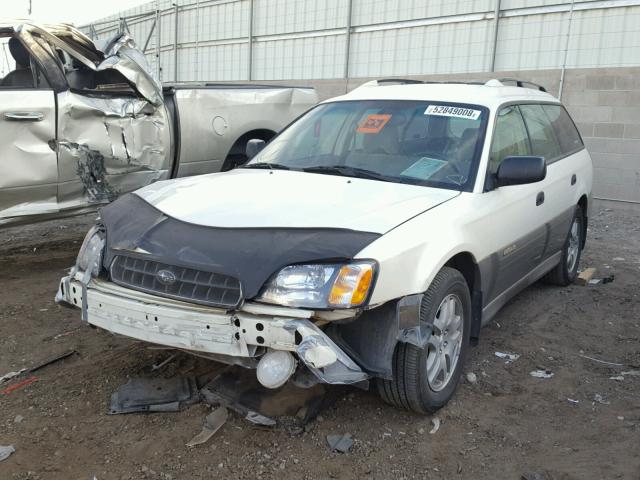 4S3BH675537658933 - 2003 SUBARU LEGACY OUT WHITE photo 2