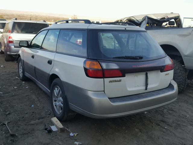 4S3BH675537658933 - 2003 SUBARU LEGACY OUT WHITE photo 3