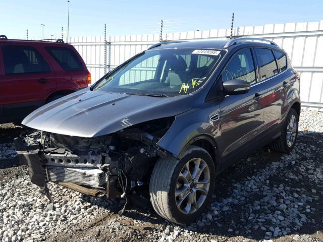 1FMCU0J99EUC36155 - 2014 FORD ESCAPE TIT GRAY photo 2