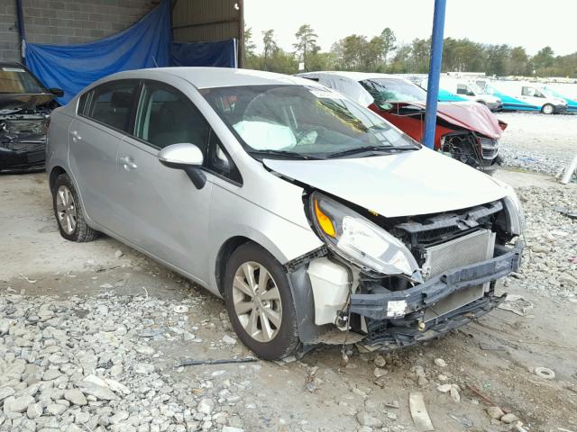 KNADN4A39E6404158 - 2014 KIA RIO EX SILVER photo 1