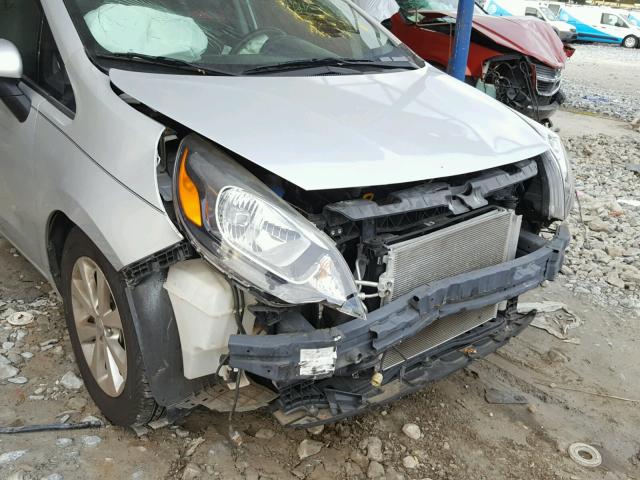 KNADN4A39E6404158 - 2014 KIA RIO EX SILVER photo 9