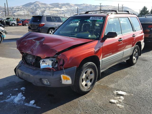 JF1SF63501H735037 - 2001 SUBARU FORESTER L BURGUNDY photo 2