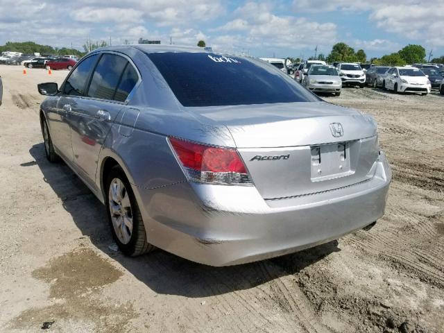 1HGCP26828A140561 - 2008 HONDA ACCORD EXL SILVER photo 3