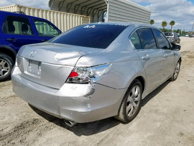 1HGCP26828A140561 - 2008 HONDA ACCORD EXL SILVER photo 4