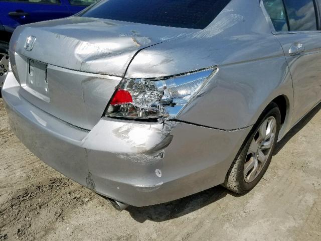 1HGCP26828A140561 - 2008 HONDA ACCORD EXL SILVER photo 9