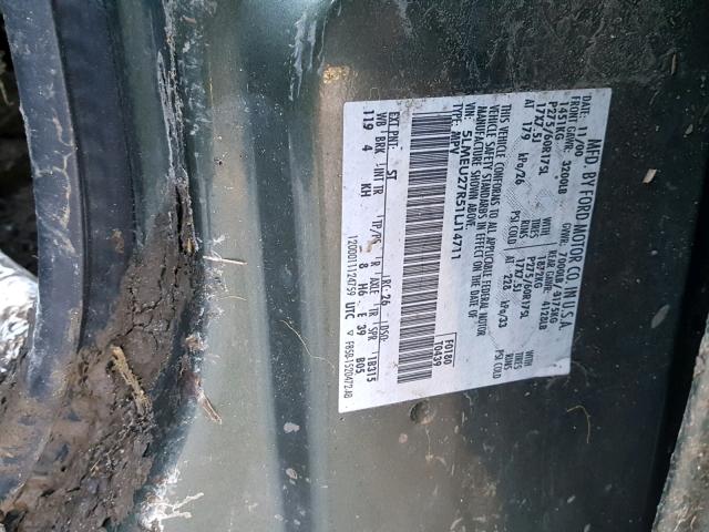 5LMEU27R51LJ14711 - 2001 LINCOLN NAVIGATOR 绿色 照片 10