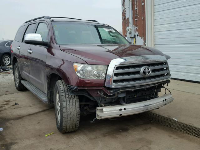 5TDBY68A18S006254 - 2008 TOYOTA SEQUOIA LI BURGUNDY photo 1