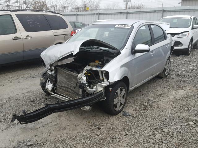 KL1TD5DE1BB163520 - 2011 CHEVROLET AVEO LS SILVER photo 2