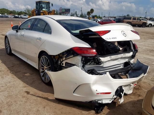 WDD2J5JB9KA027655 - 2019 MERCEDES-BENZ CLS 450 WHITE photo 3