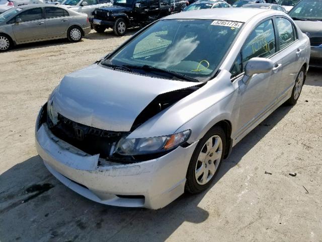 1HGFA16549L023441 - 2009 HONDA CIVIC LX SILVER photo 2