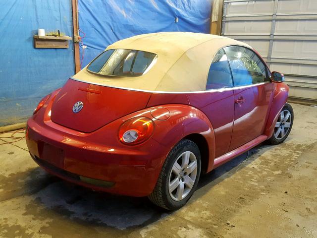 3VWRG31YX7M414528 - 2007 VOLKSWAGEN NEW BEETLE 红色 照片 4