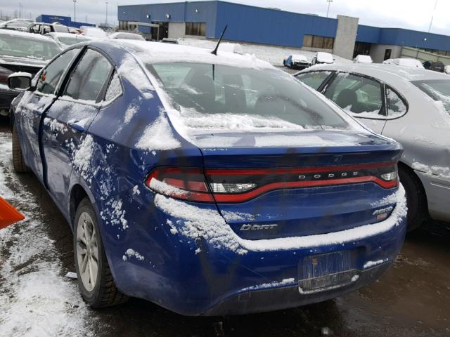 1C3CDFDH4ED868365 - 2014 DODGE DART SE AE BLUE photo 3