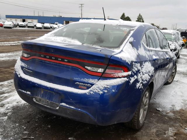 1C3CDFDH4ED868365 - 2014 DODGE DART SE AE BLUE photo 4