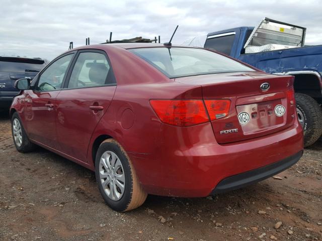 KNAFU4A20B5326096 - 2011 KIA FORTE EX RED photo 3