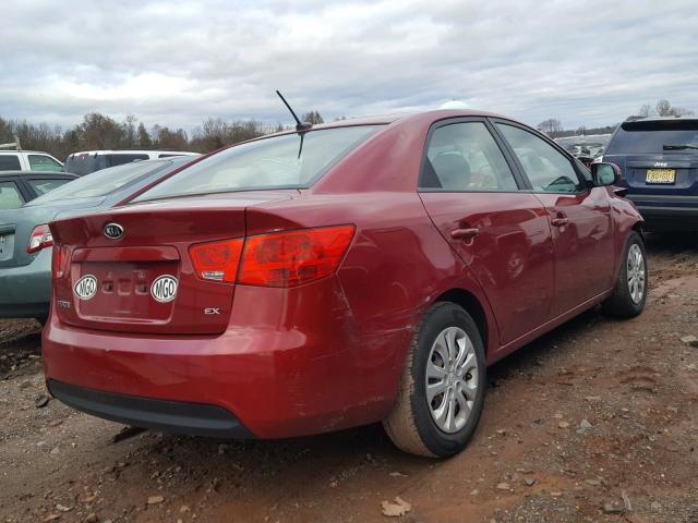 KNAFU4A20B5326096 - 2011 KIA FORTE EX RED photo 4