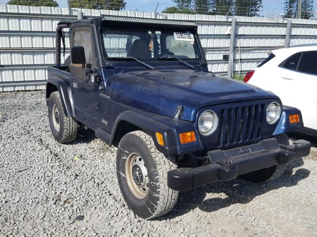 1J4FA29P7YP774326 - 2000 JEEP WRANGLER / BLUE photo 1