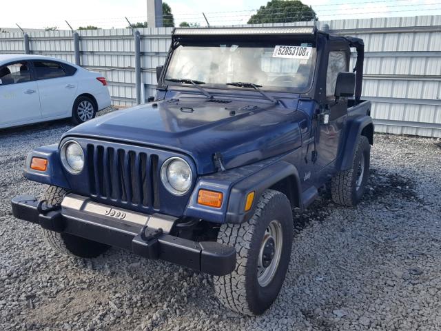 1J4FA29P7YP774326 - 2000 JEEP WRANGLER / BLUE photo 2