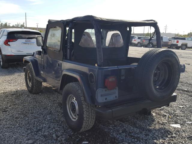 1J4FA29P7YP774326 - 2000 JEEP WRANGLER / BLUE photo 3