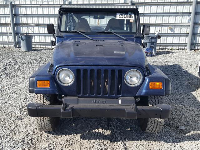 1J4FA29P7YP774326 - 2000 JEEP WRANGLER / BLUE photo 9