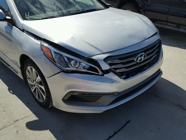 5NPE34AF0FH139287 - 2015 HYUNDAI SONATA SPO SILVER photo 9