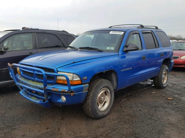 1B4HS28Y4WF147928 - 1998 DODGE DURANGO BLUE photo 2