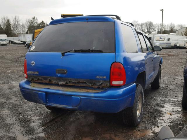 1B4HS28Y4WF147928 - 1998 DODGE DURANGO BLUE photo 4