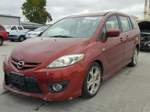 JM1CR29L580308630 - 2008 MAZDA 5 RED photo 2