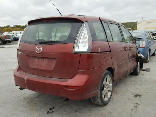 JM1CR29L580308630 - 2008 MAZDA 5 RED photo 4