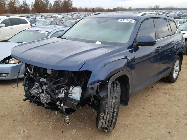 1V2LR2CA7JC577447 - 2018 VOLKSWAGEN ATLAS SE BLUE photo 2