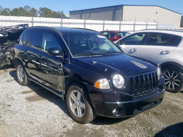 1J8FF47W97D594593 - 2007 JEEP COMPASS BLACK photo 1