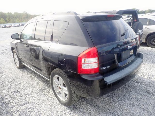 1J8FF47W97D594593 - 2007 JEEP COMPASS BLACK photo 3