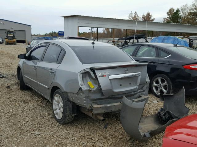 3N1AB6AP0BL607103 - 2011 NISSAN SENTRA 2.0 GRAY photo 3