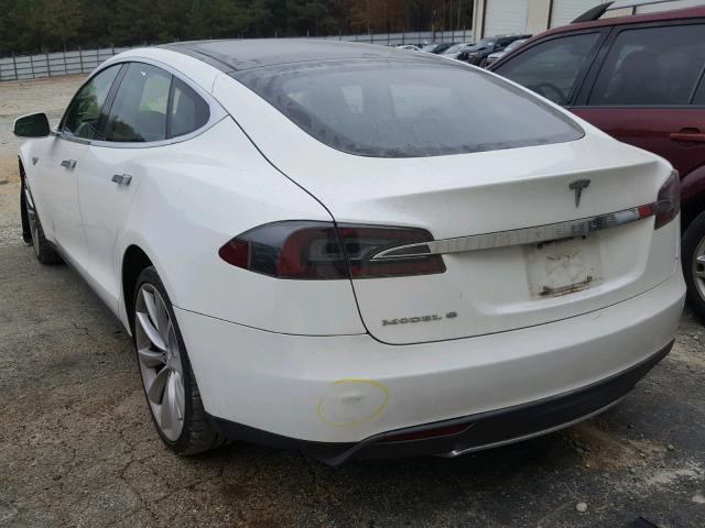 5YJSA1CG7DFP03512 - 2013 TESLA MODEL S WHITE photo 3