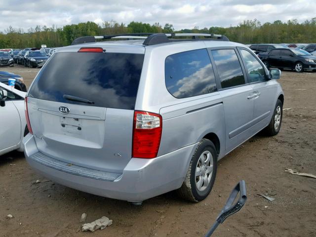 KNDMB233986255140 - 2008 KIA SEDONA EX SILVER photo 4