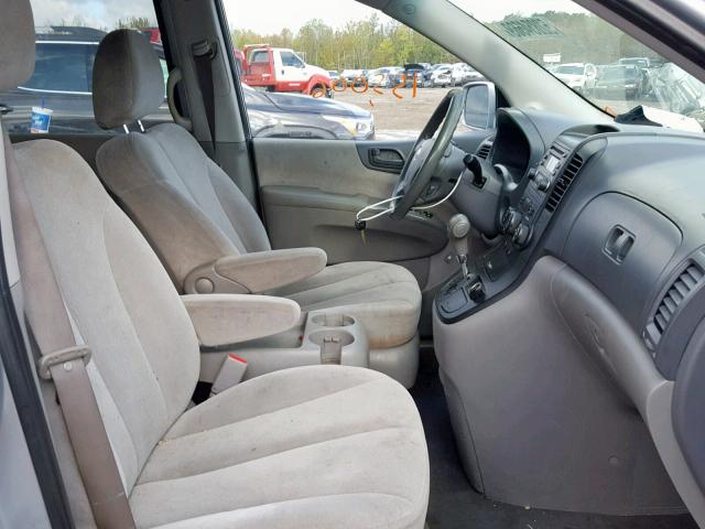 KNDMB233986255140 - 2008 KIA SEDONA EX SILVER photo 5