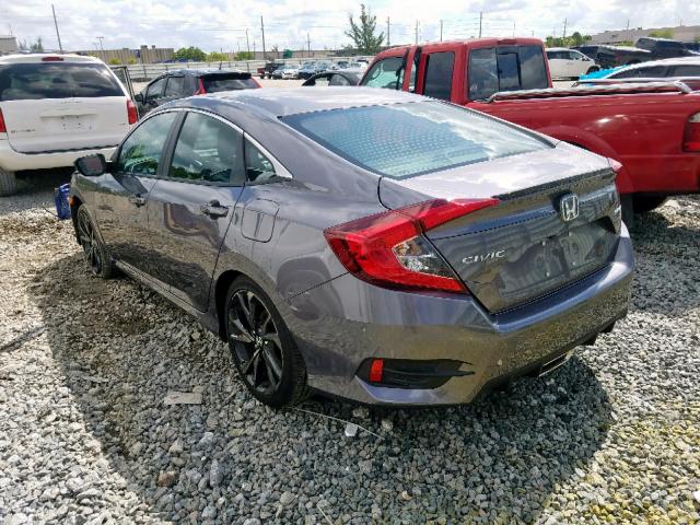 19XFC2F85KE029949 - 2019 HONDA CIVIC SPOR GRAY photo 3