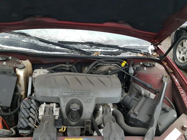 2G2WP552581127473 - 2008 PONTIAC GRAND PRIX Բորդո լուսանկար 7