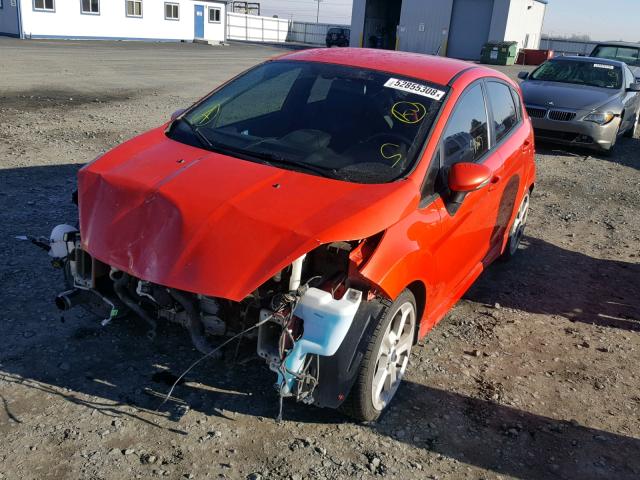 3FADP4GX1EM190862 - 2014 FORD FIESTA ST RED photo 2