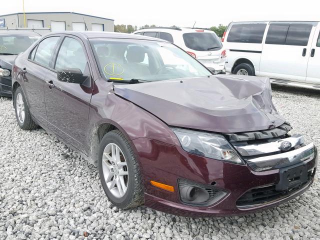 3FAHP0GA5CR301547 - 2012 FORD FUSION S MAROON photo 1